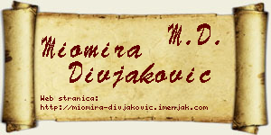 Miomira Divjaković vizit kartica